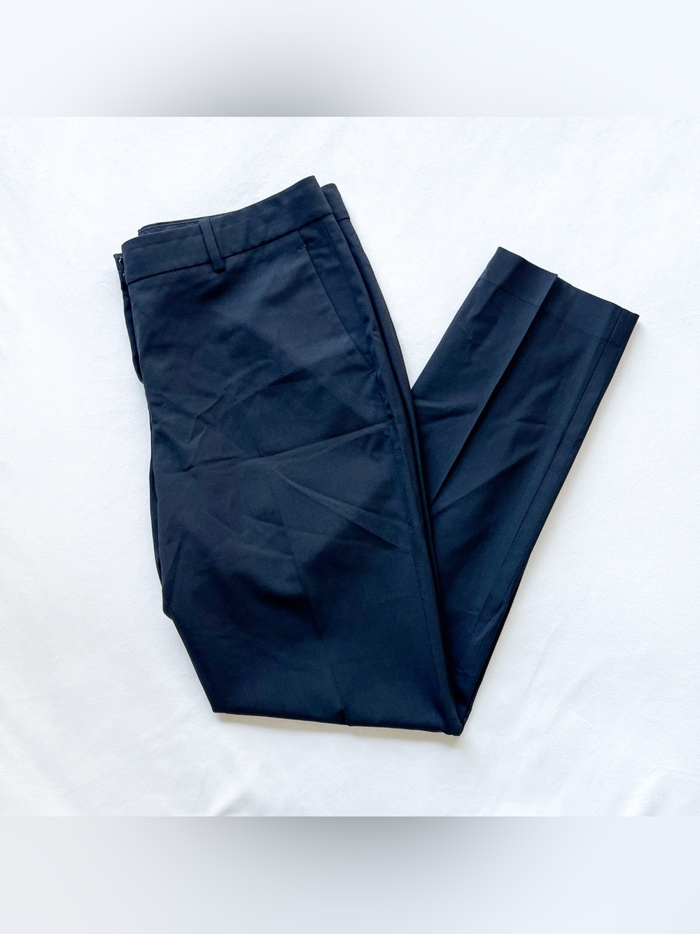 Theory Black Tailored Straight-Leg Trousers - Size 10